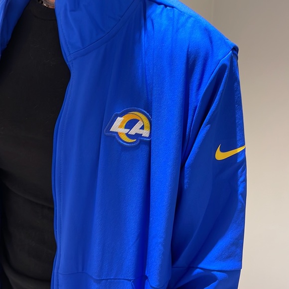 Nike Other - NWOT LA Rams Mens NFL Nike On Field Men’s Nylon Zip Jacket w/side Zip Pockets
